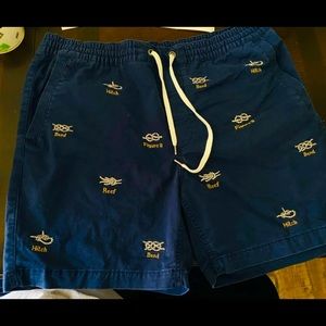 Ralph Lauren Polo Drawstring Shorts Classic Blue Chino Nautical Knots